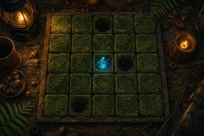 Bushwhacker forest grid game illustration